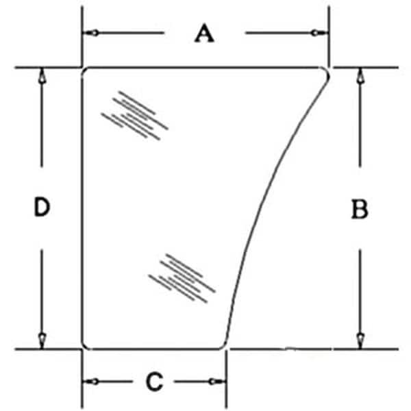 Aftermarket Lower Door Cab Glass Fits Massey Ferguson 383 360 393 362 350 390 365 399 375 39 3477778M1 - main